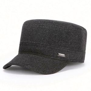 Winter Thick Warm <b>Flat</b> Top Sports <b>Caps</b> for <b>Men</b> Outdoor Fashion Casual Warm Captain Hat - Product Image 6