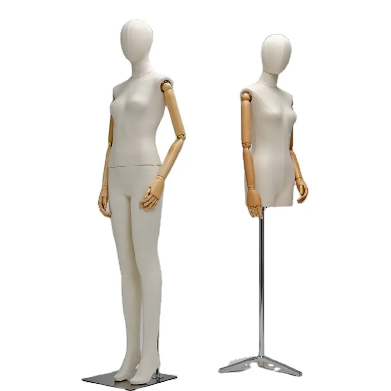 window shop display shelf Clothing store high-grade wood knuckle hand female full body Mannequin wrap cloth