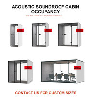 Cabine de bureau insonorisée à montage rapide, en kit, avec structure en aluminium, design moderne, éclairage LED, cabine téléphonique de bureau