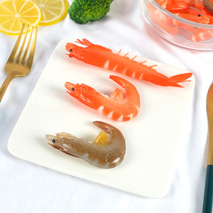 Modelo de camarón de simulación, camarón Metapenaeus Ensis, accesorios de PVC para fotografía de mariscos, ingredientes de comida, adornos de exhibición - Product Image 4