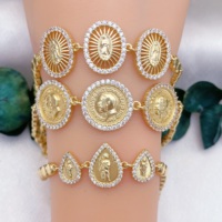 JML Nouveau bracelet tendance Vierge Marie plaqué or 14 carats usage quotidien religieux exquis Oro Laminado De Pulsera vente en gros fabriqué principalement