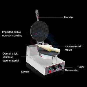 Prix de gros Machine à cornet de crème glacée électrique bon marché Crêpe Donut Gâteau Gaufrier Ménage <span class=keywords><strong>Petite</strong></span> aide de cuisine commerciale - Product Image 4