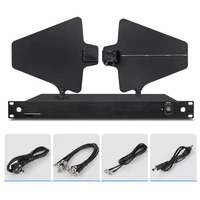Distributeur d'antenne ultra longue portée à 10 canaux avec connecteur XLR, alimenté par piles AAA, compatible avec les microphones sans fil UHF