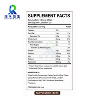 Poudre de concentré de protéines de lactosérum au goût cacao RH, 24 g de protéines par dose, faible teneur en matières grasses, faible teneur en sucre, complément alimentaire pour le soutien musculaire des adultes