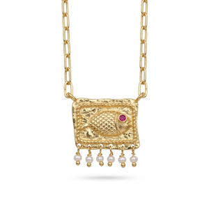 Collares Colgantes Personalizables de Alta Gama con Turmalina y Perla en Plata de Ley 925 para Mujer, para Compromiso, Boda o Fiesta - Product Image 1