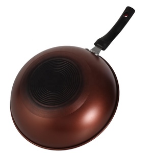 En gros, Wok en fer antiadhésif <span class=keywords><strong>de</strong></span> 32 cm, exportation, faible émission <span class=keywords><strong>de</strong></span> fumée, compatible gaz et induction, ensemble <span class=keywords><strong>de</strong></span> poêles à frire en céramique - Product Image 4