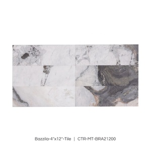 Century Mosaic Bazzila Natural <span class=keywords><strong>Stone</strong></span> lucido bianco marrone vene piastrelle Mable bagno cucina parete e pavimento - Product Image 3