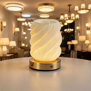 3D Printed Bedroom Bedside <b>Charging</b> Cream Wind Touch Dimming Table <b>Lamp</b> - Product Image 6