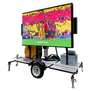 高品质高清面板户外移动数字标牌和显示标牌数字广告牌Led屏幕拖车