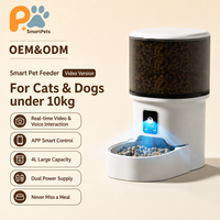 Distributeur automatique de nourriture pour animaux de compagnie, contrôlable via smartphone via WiFi et Bluetooth, alimentation programmée, portionnement, matériau PP pour chiens