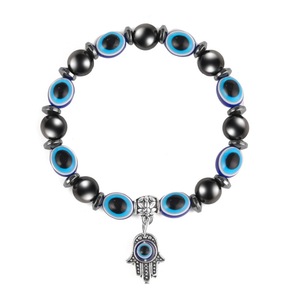 Bracelets œil de diable en pierre naturelle hématite pour hommes et femmes, perles de cristal, Bracelets magnétiques énergétiques - Product Image 1