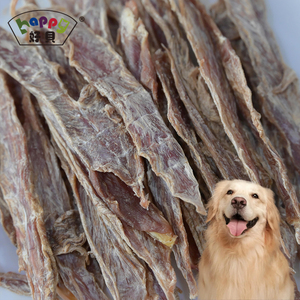Fábrica ODM OEM Etiqueta privada 100 g/bolsa Golosinas para mascotas Premium Sin agregado Pato Jerky Carnoso Golosinas para perros Snacks Pato Jerky Golosinas para perros - Product Image 1