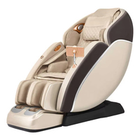 Fauteuil de massage moderne de luxe en cuir, inclinable 4D avec fonction zéro gravité, massage complet du corps, chauffage et massage des pieds