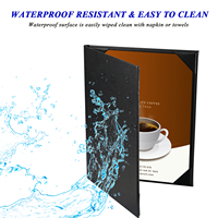 Pemegang Menu restoran mencakup 8.5X11 inci penutup buku Menu kulit, 1,2,4,6 tampilan kulit 8.5 "* 11" Hotel, minuman di bar