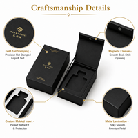 Boîtes à parfum personnalisées en carton noir avec estampage à chaud doré et doublure en velours doré, emballage cosmétique de luxe pour marques haut de gamme