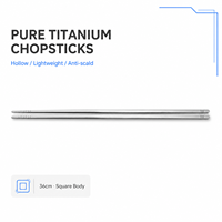 Titanium 36CM extra lange eetstokjes holle geïsoleerde anti-verbrandings serviesset hotelbestek campinguitrusting