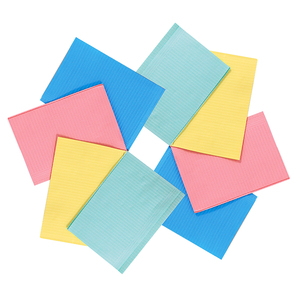 Baberos desechables de 3 capas para pacientes, Baberos para dentistas, color morado, resistentes al agua - Product Image 5