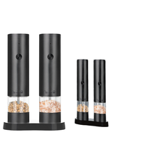 Moulin à sel et à poivre entièrement automatique rechargeable par USB en plastique pour la cuisine à domicile avec un design écologique