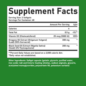 Cápsulas Blandas de Aceite de Orégano OEM ODM, Contienen Extracto de Aceite de Orégano con Vitamina D3, Mejoran la Salud Inmunológica, Cápsulas Blandas de Aceite de Orégano Silvestre - Product Image 2