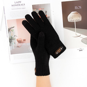 Automne hiver hommes gants tricotés écran tactile haute qualité laine couleur unie gants hommes <span class=keywords><strong>mitaines</strong></span> gants - Product Image 5