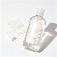 Étiquettes pour bouteilles de conditionneur Haoxuan OEM, film PET transparent brillant, autocollants imprimés pour l'emballage des produits capillaires