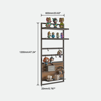 Organisateur mural de rangement de haute qualité en alliage d'aluminium personnalisé, multi-niveaux, durable, facile à nettoyer, grande capacité, pour cuisine et salon