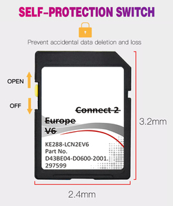 Connect 2 V6 <strong>Navigation</strong> <strong>Software</strong> SD Card <strong>GPS</strong> <strong>Maps</strong> Update for Nissan Micra Black Plastic Car Memory Card C2V6 Europe Compatible - Product Image 4
