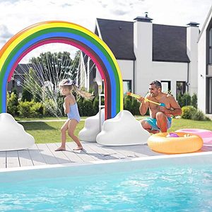Grande Arche Arc-en-ciel Gonflable avec Arroseur, Jouet Aquatique Extérieur Étanche et Résistant au Soleil - Product Image 6
