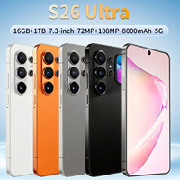 S26 Ultra 5G Smartphone Android 15 7,3 Zoll LCD 120Hz Display 16GB RAM 1TB ROM 108MP Kamera Dual SIM GPS