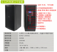 Système de sonorisation actif pour église, enceinte 12 pouces, caisson de basses 15 pouces, ensemble professionnel KTV avec amplificateur DSP