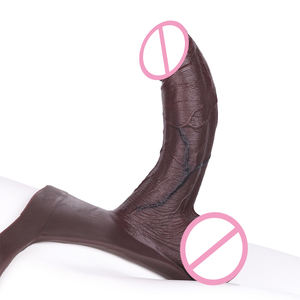 SXXY Noir Silicone Doux 6 Styles Strings Avec <span class=keywords><strong>Gode</strong></span> Creux Réaliste Mâle Sangle Creuse Sur <span class=keywords><strong>Gode</strong></span> Pénis Manches Dick Extender Pant - Product Image 6