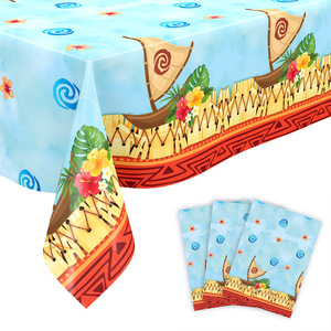 Moana Themed <b>Tablecloth</b> <b>Rectangle</b> Plastic Digital Printing Birthday Party Decorations Venue Setup Props - Product Image 3