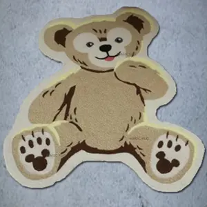 Modern 3d cut out rug fashion hype bear shaped door mat hand tufted rugs and carpet