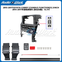 Layar 12.3 Inci ABS Matte Finish Android Car Stereo DVD Player Frame untuk Radio Mobil 2015-2018