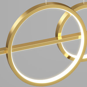 Candelabros de cielo estrellado nórdico, mesa de comedor, hotel, restaurante, luces colgantes de círculo redondo LED de hierro - Product Image 5