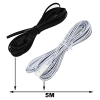 3-Pin Dupont Verbindungskabel 5m Verlängerungskabel STEP-07 Treppenlicht PIR-Sensor Schwarz Weiß 22AWG Kupfer/PVC-Leitung Stecker Buchse