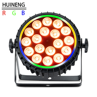 Nouvelle Lampe LED Par Plate avec Anneau LED 18x6W RGBWA UV 6-en-1, Projecteur LED Par DMX512 pour Éclairage Scénique d'Église, DJ, Fête, Bar, Spectacle