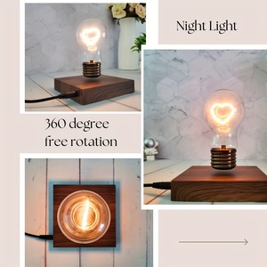 New Floating <b>Light</b> Bulb Factory Price Magnetic Levitating <b>Light</b> Bulb Hot Selling Heart Shape Floating Bulb - Product Image 6