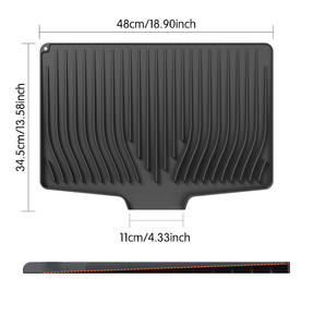 Modern Design Silicone Dish <strong>Drain</strong> <strong>Board</strong> Counter Top Dryer with Slope Guide for Home Kitchen Insulation Plate for Tableware - Product Image 6