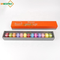Boîte à tiroirs en papier pour macarons, personnalisée, 13 pièces, pour pâtisserie, desserts, biscuits, boîtes cadeaux avec inserts