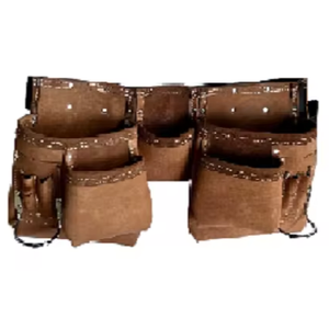 Best Quality 11-Pocket Heavy Duty Split <b>Leather</b> <b>Tool</b> Pouch OEM Customizable with Steel Buckle Quality <b>Tool</b> Bag - Product Image 1