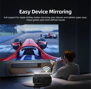 Tự động lấy nét Keystone A80 kép Wifi BT 1200ANSI 3D 4K bản địa 1080P xách tay Android 12 video chiếu mới nhất máy chiếu ngoài trời - Product Image 4