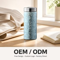Mini tasse isotherme en titane pur 200 ml, double paroi sous vide, filtre à thé, bouchon à vis, 6 à 12 heures, légère, cadeau de voyage