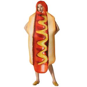 Halloween drôle impression 3D nourriture <span class=keywords><strong>saucisse</strong></span> Hot Dog mascotte Costumes Halloween femmes hommes fantaisie Cosplay carnaval <span class=keywords><strong>Costume</strong></span> - Product Image 3