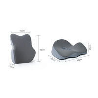 Coussin Orthopédique en Mousse à Mémoire de Forme en Gros pour Soulagement du Mal de Dos au Bureau et en Voiture, Dossier et Siège Lombaire Confort