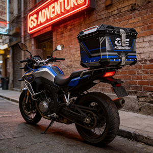 กล่องท้ายมอเตอร์ไซค์อะลูมิเนียม 45 ลิตร กล่องแข็ง กล่องท้ายรถมอเตอร์ไซค์ กันน้ำ พร้อมพนักพิง ถอดประกอบได้รวดเร็ว สำหรับการเดินทางท่องเที่ยวประจำวัน - Product Image 4