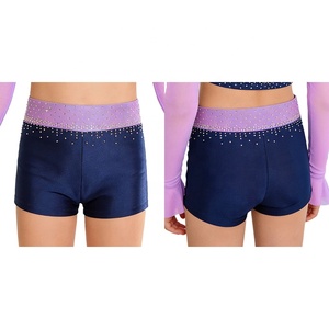 Traje de Baile Latino para Niñas de 6 a 16 Años, Ropa Brillante con Pedrería, Shorts para Gimnasia y Patinaje Artístico - Product Image 3