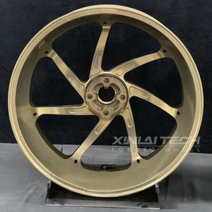Roues de moto forgées sur mesure XINLAI en or champagne à rayons ouverts, 17 pouces, jantes de moto forgées sur mesure pour Ducati Hypermotard - Product Image 2