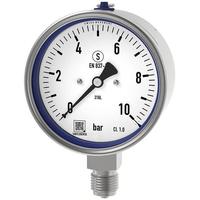 Manomètre à bain d'huile en acier inoxydable 316, 4'' à montage inférieur, 0-40 MPa, haute précision EN837-1, garantie 1 an, large gamme d'applications