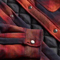 Marque privée OEM qualité supérieure hommes surchemise surdimensionnée LOGO personnalisé veste chaude à carreaux avec boutons pour l'hiver